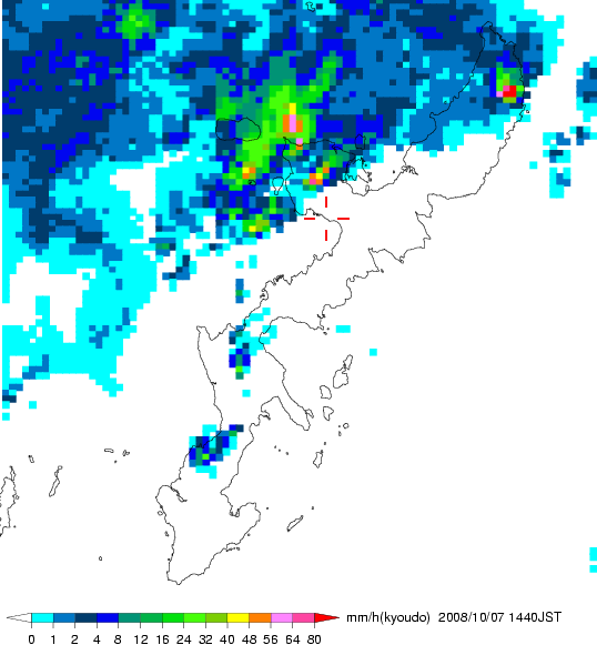 気象レーダー画像