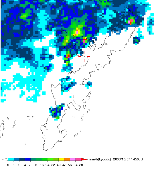 気象レーダー画像