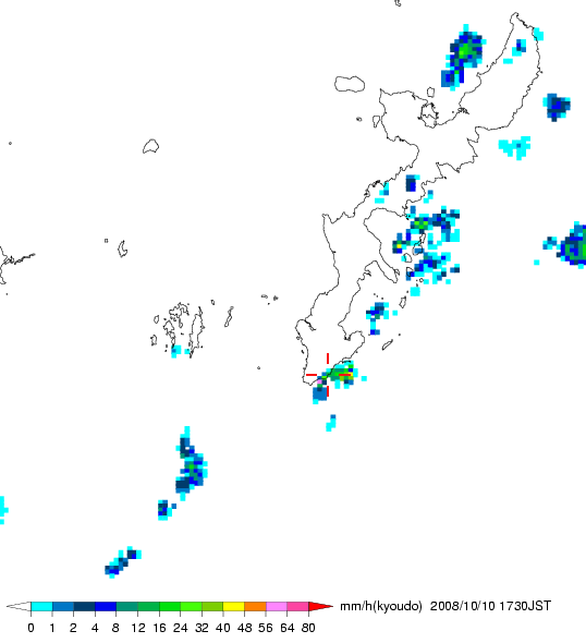 気象レーダー画像