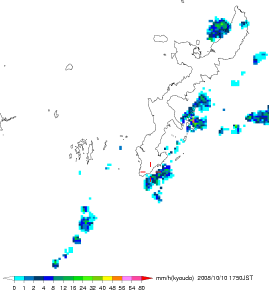 気象レーダー画像