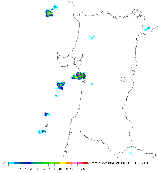 気象レーダー画像