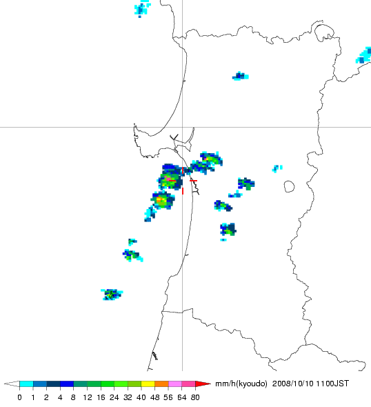 気象レーダー画像
