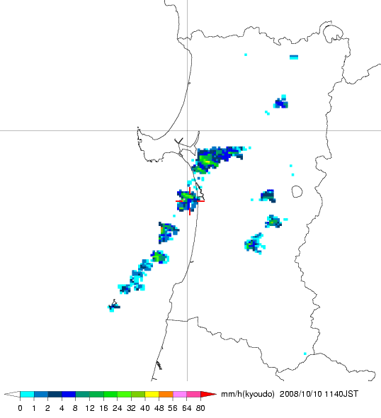 気象レーダー画像