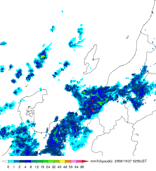 気象レーダー画像