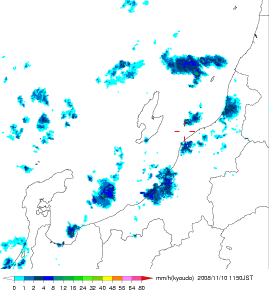 気象レーダー画像