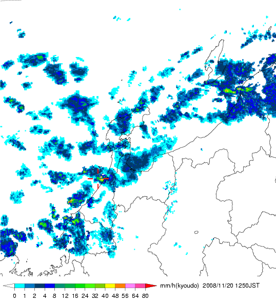 気象レーダー画像