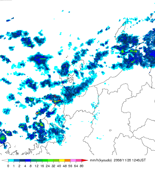 気象レーダー画像