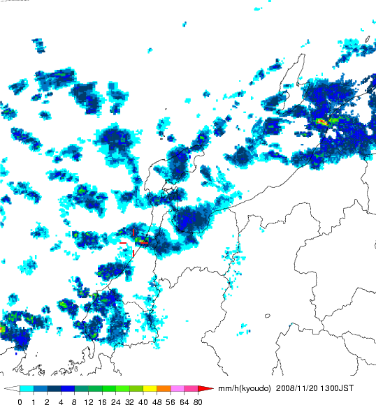 気象レーダー画像