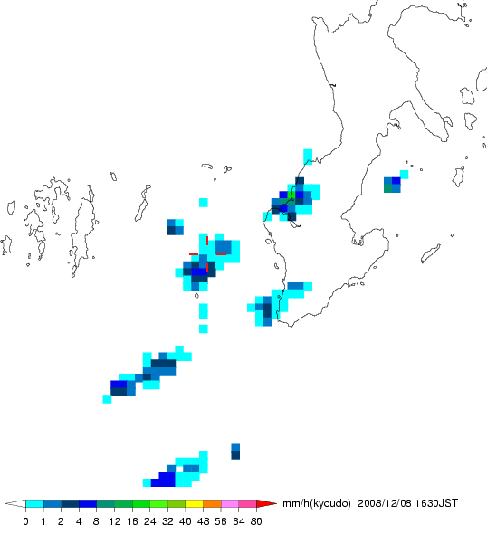 気象レーダー画像