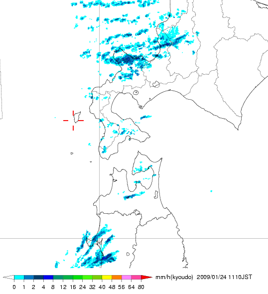 気象レーダー画像