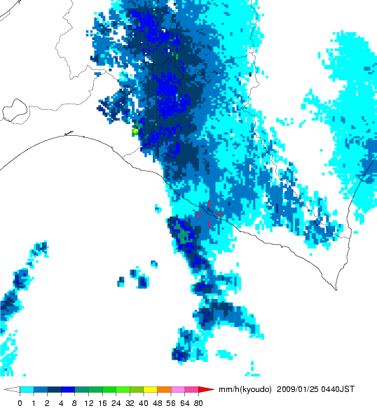 気象レーダー画像