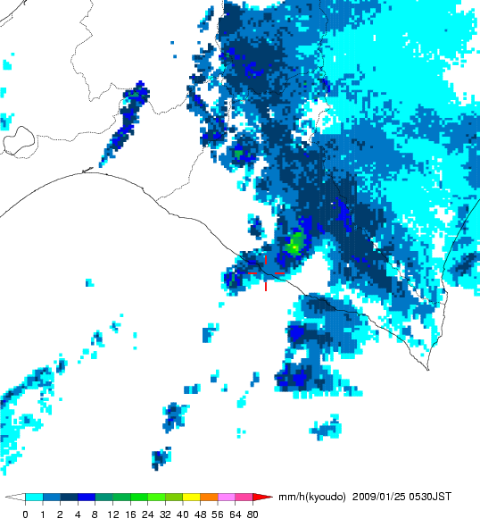 気象レーダー画像