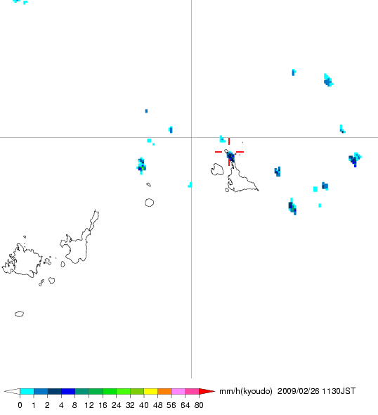 気象レーダー画像