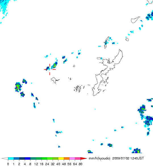 気象レーダー画像