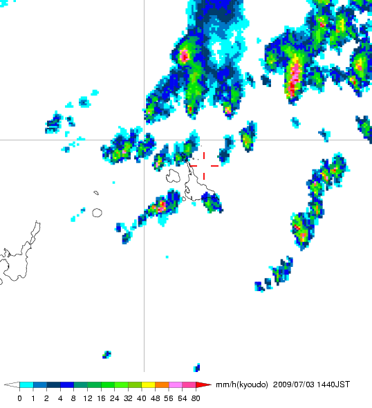 気象レーダー画像