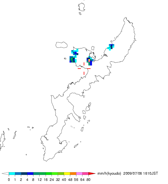 気象レーダー画像