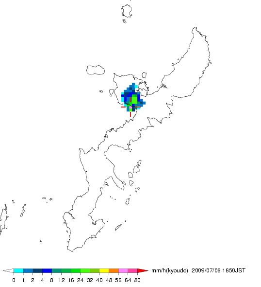 気象レーダー画像