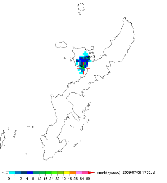 気象レーダー画像