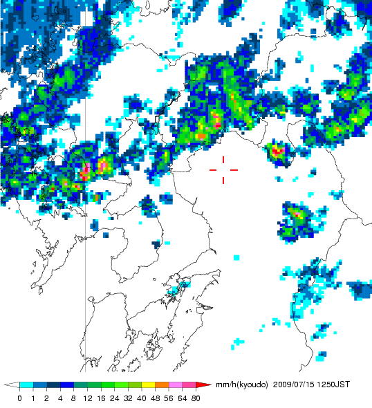 気象レーダー画像