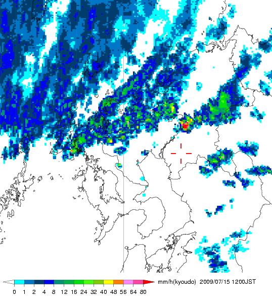 気象レーダー画像