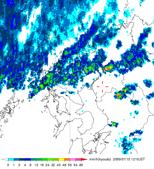 気象レーダー画像