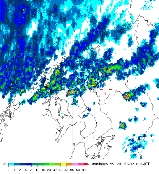 気象レーダー画像