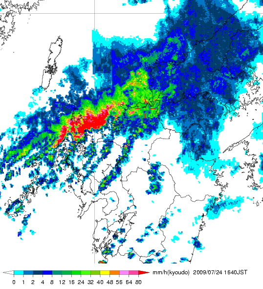 気象レーダー画像