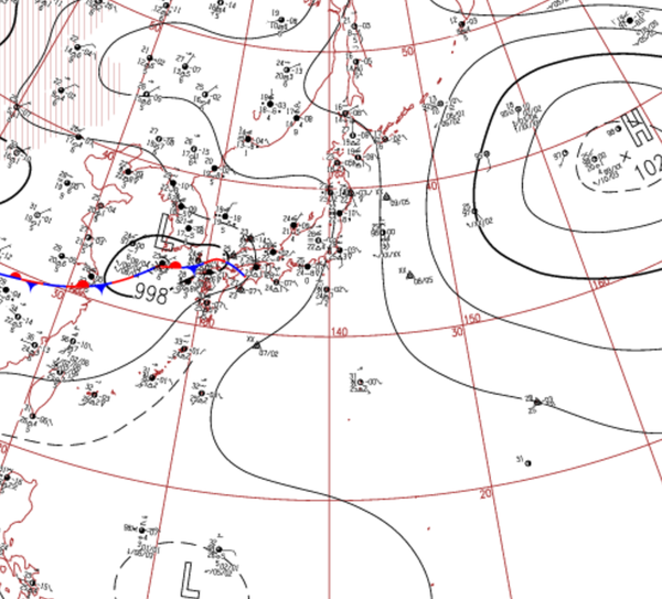 地上天気図