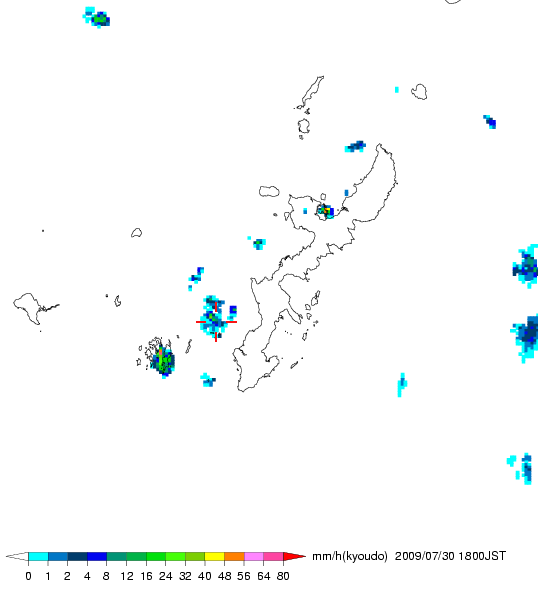 気象レーダー画像