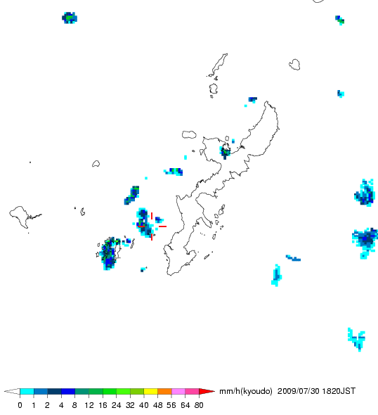 気象レーダー画像