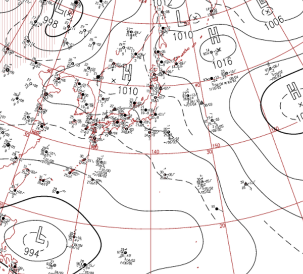 地上天気図