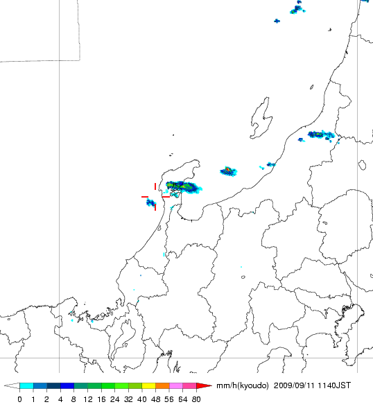 気象レーダー画像