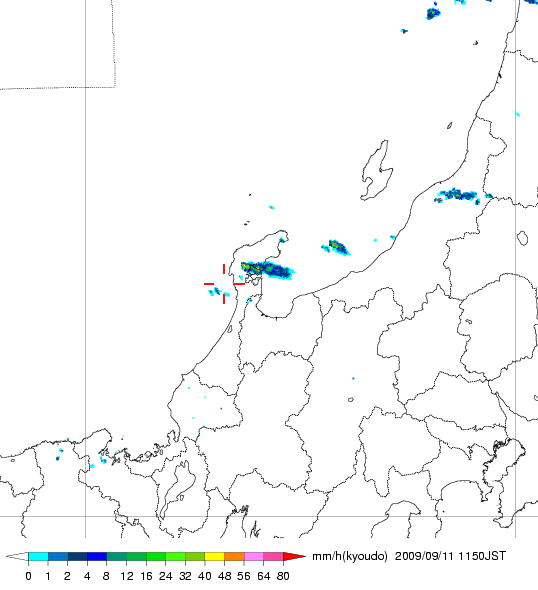 気象レーダー画像
