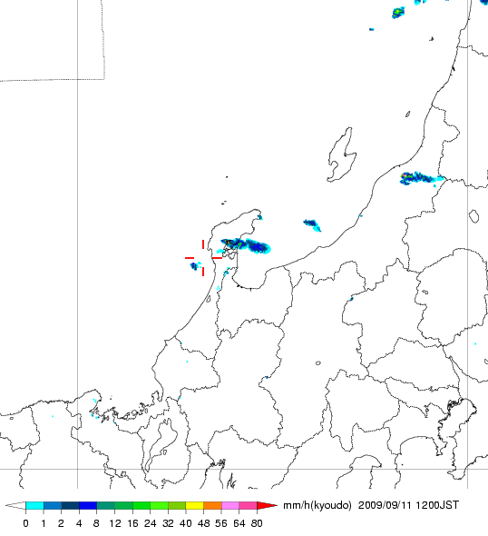 気象レーダー画像