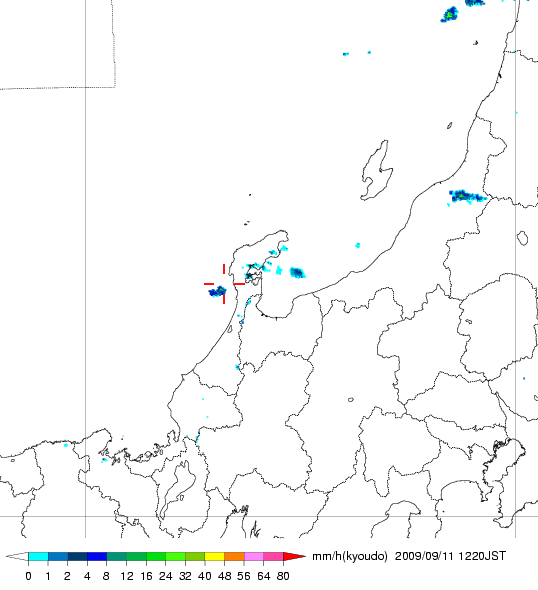 気象レーダー画像