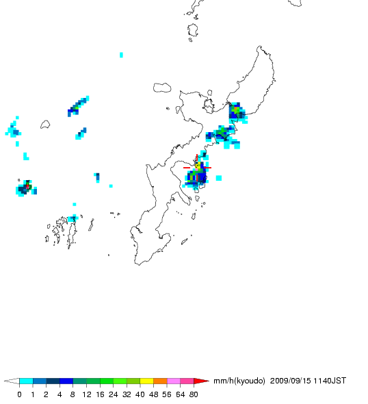 気象レーダー画像