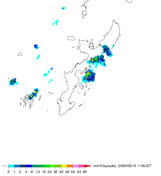 気象レーダー画像