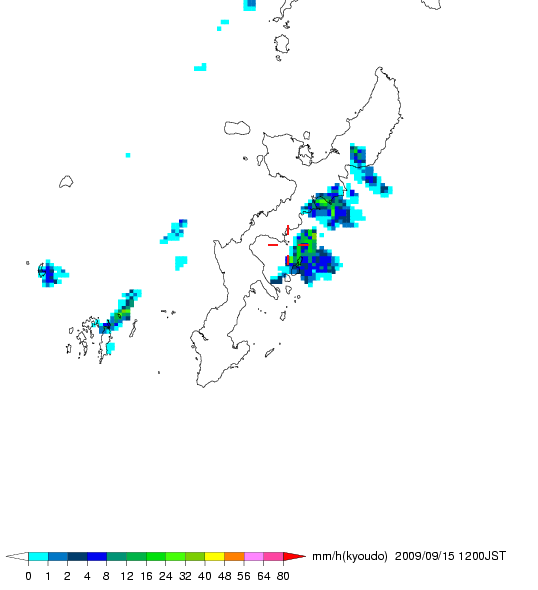 気象レーダー画像