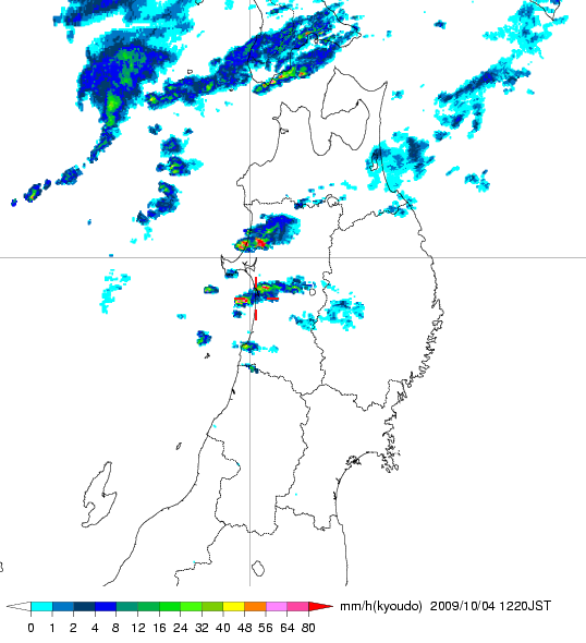 気象レーダー画像