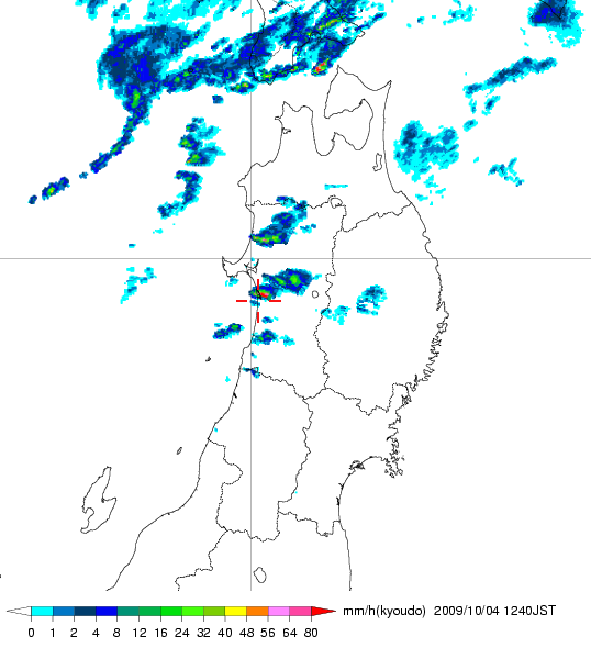 気象レーダー画像