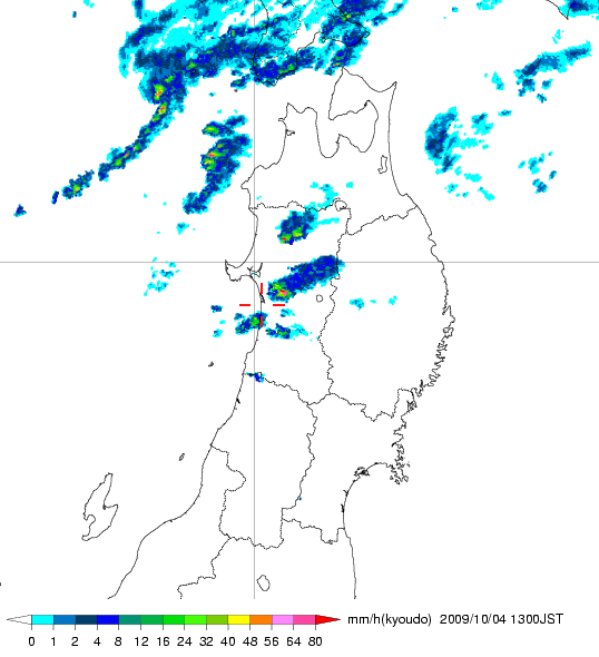 気象レーダー画像