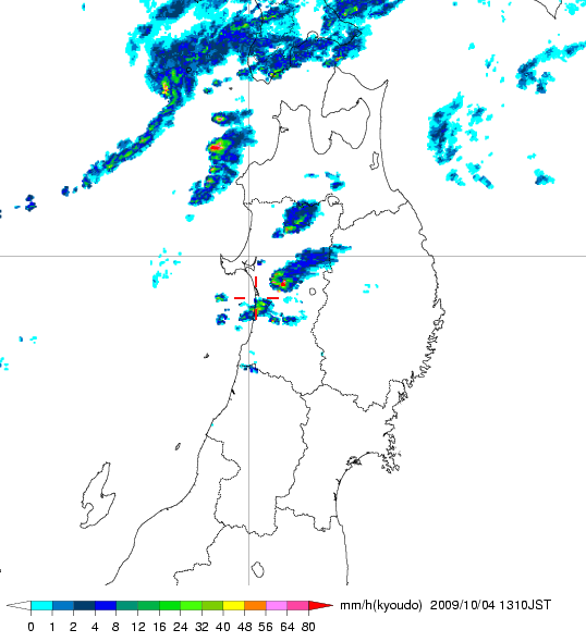 気象レーダー画像