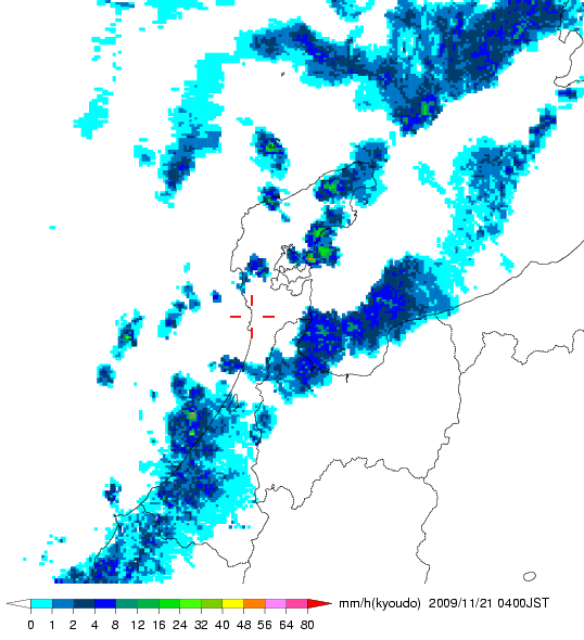 気象レーダー画像