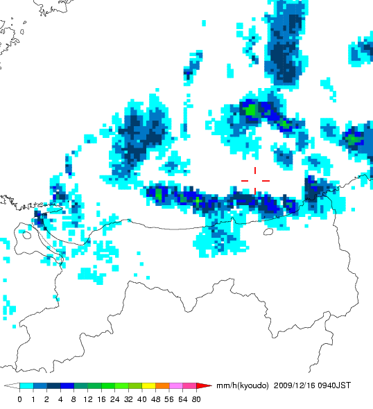 気象レーダー画像