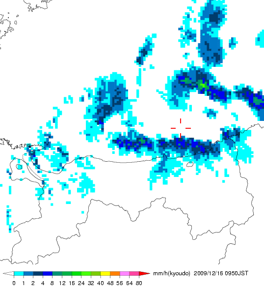 気象レーダー画像
