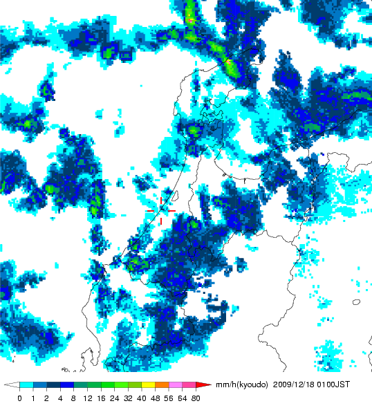 気象レーダー画像