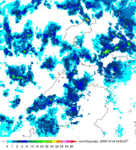 気象レーダー画像