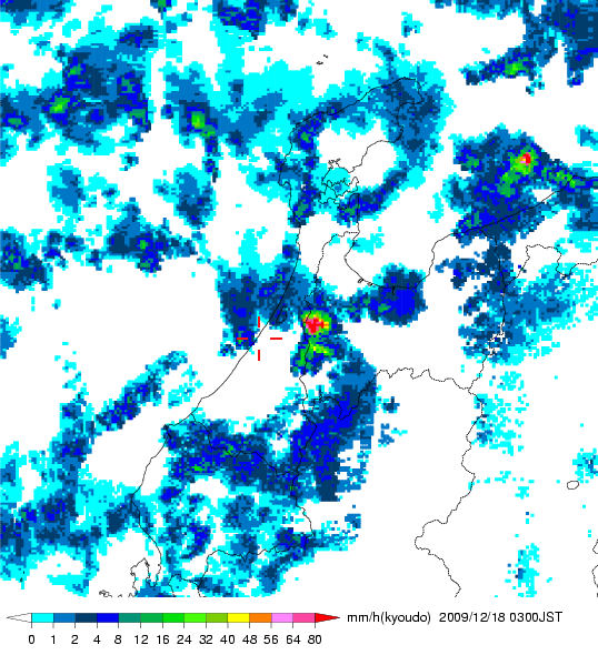気象レーダー画像