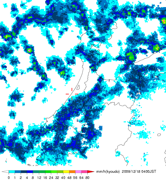 気象レーダー画像