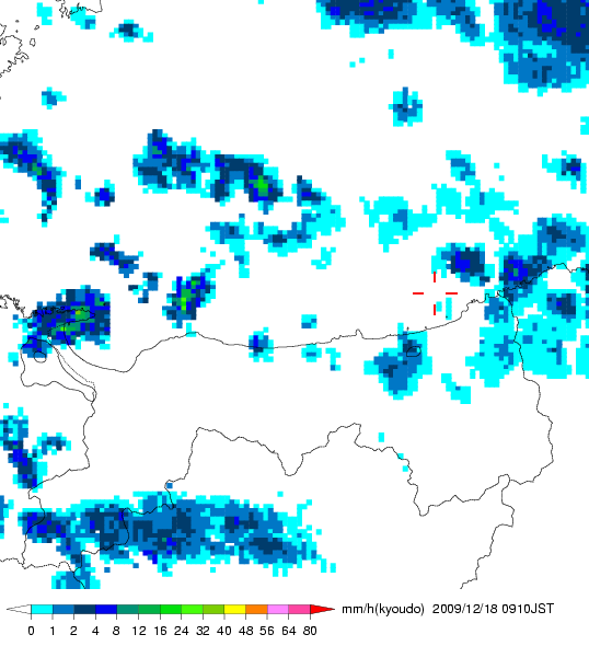 気象レーダー画像